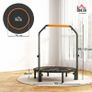 Foldable Mini Fitness Trampoline, with Adjustable Foam Handle, Orange Image 2
