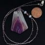 Agate pendant with beaded chain Image 2