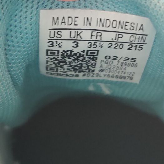 adidas Run 70s 2.0 Runners Trainers - Mint Green & Pink - Size UK 3