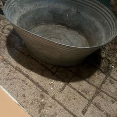 Vintage zinc bath. 29in x 18in