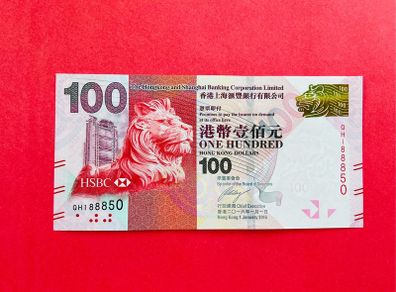 Hong Kong   100  Dollars   2016   Pick   214e  ( uncirculated )