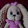 Crochet bunny with pink dress Image 3