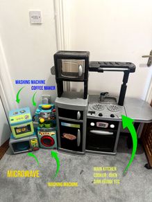 Toy kitchen. Fully intact with washing machine microwave etc