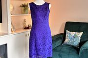Red Chilli Purple Sleeveless Dress - Size UK 10