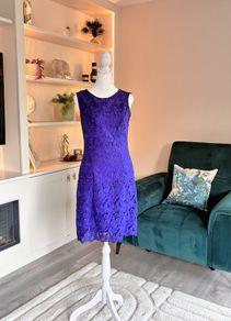 Red Chilli Purple Sleeveless Dress - Size UK 10