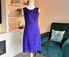 Red Chilli Purple Sleeveless Dress - Size UK 10