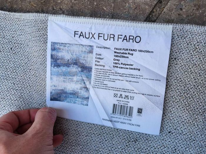 Faux Fur Faro 160x230cm Washable Rug