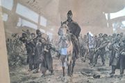 antique print Crimea War the return of inkermann battle