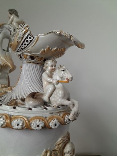 Vintage Capodimonte  Porcelain Ewer