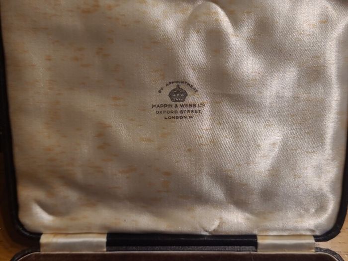 Vintage Mappin & Webb silver spoons in original box
