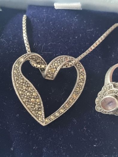 marcasite,vintage silver