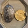 925 Sterling Silver Oval Locket with Floral Engraving Image 4