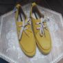 New Yellow Suede Lace-ups UK 6.5 FREE POST Image 3