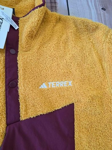 Adidas Terrex Sherpa Snap Button Fleece Size Medium/Large