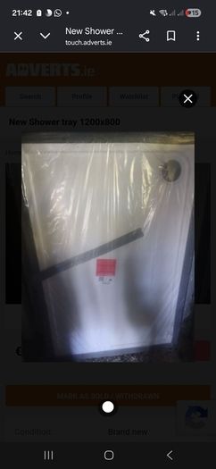 New Shower tray 1200x800