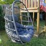 Foldable egg chair with cushion Image 2