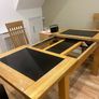Solid Oak & Marble Extendable Table with 4 Chairs Image 2