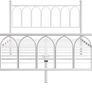 Double Metal Bed Frame 135 x 190 cm with Headboard and Footboard Heavy Duty Foundation,Metal Slat Support,White, Image 4
