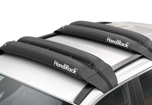 HandiWorld HRACK HandiRack Universal Car Roof Rack; Quick Fit Heavy-duty Roof Bars; Black