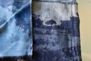 Navy Jacquard Scarf/Shawl - New
