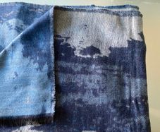 Navy Jacquard Scarf/Shawl - New