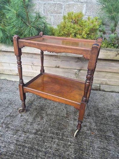 Vintage Wood Drinking Trolley
