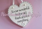 Bridesmaid Gift Personalised Keepsake Wedding Heart