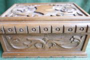 Vintage Personalized secret locking jewelry box . Large wooden puzzle box . Locking watch box