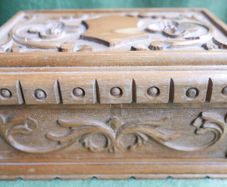 Vintage Personalized secret locking jewelry box . Large wooden puzzle box . Locking watch box