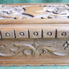 Vintage Personalized secret locking jewelry box . Large wooden puzzle box . Locking watch box
