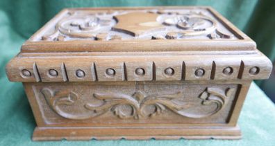 Vintage Personalized secret locking jewelry box . Large wooden puzzle box . Locking watch box