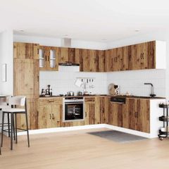 14 Piece Kitchen Cabinet Set Old Wood