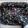 Large LIMITED EDITION Converse Chuck Taylor All Star American Glitch Multi Logo Black/White and Red, School/Reporter's/Laptop/Satchel/Messenger Bag Image 2