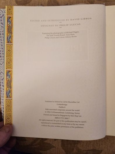 A Treasure Of Irish  Verse. Edited By David Gibbon. First Edition Hardback With Dustjacket In Very Good Condition. 36.