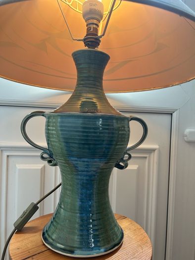 Studio Pottery Lamp and shade/ Stoneware Jackson