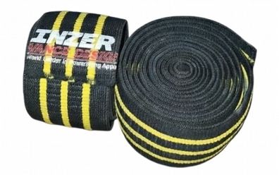 Inzer Gripper Knee Wraps (Pair) 2.0m Yellow/Black