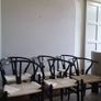 Six Iconic Black Wishbone Chairs Image 2