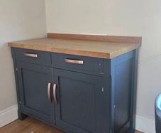 Solid Butchers Block Kitchen Island. Sideboard. Heavy Sturdy