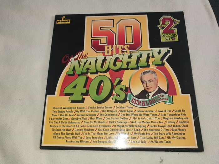 Now Reduced Double Vinyl LP  The Naughty 40's 50 Hits on 2 LPS