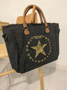 Canvas Tote Bag Black - BRAND NEW