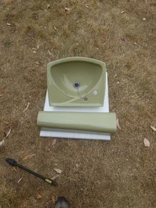 Bathroom Vintage Avocado Green