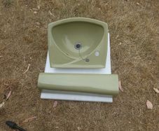 Bathroom Vintage Avocado Green