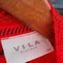Vila red lace blouse Vistasia Image 3