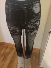Denim look leggings size UK12/14 EU40/42 Postage included