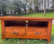 solid wood tv unit