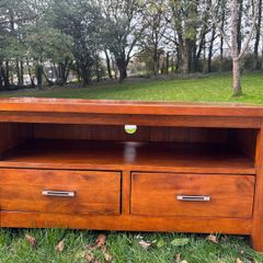 solid wood tv unit