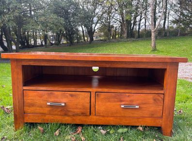 solid wood tv unit