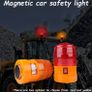 red yellow LED light, battery-powered magnetic safety light, Image 2