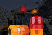 red yellow LED light, battery-powered magnetic safety light,
