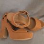 Heel Suede Sandals .. Size: 4 UK .. 37 EU Image 3